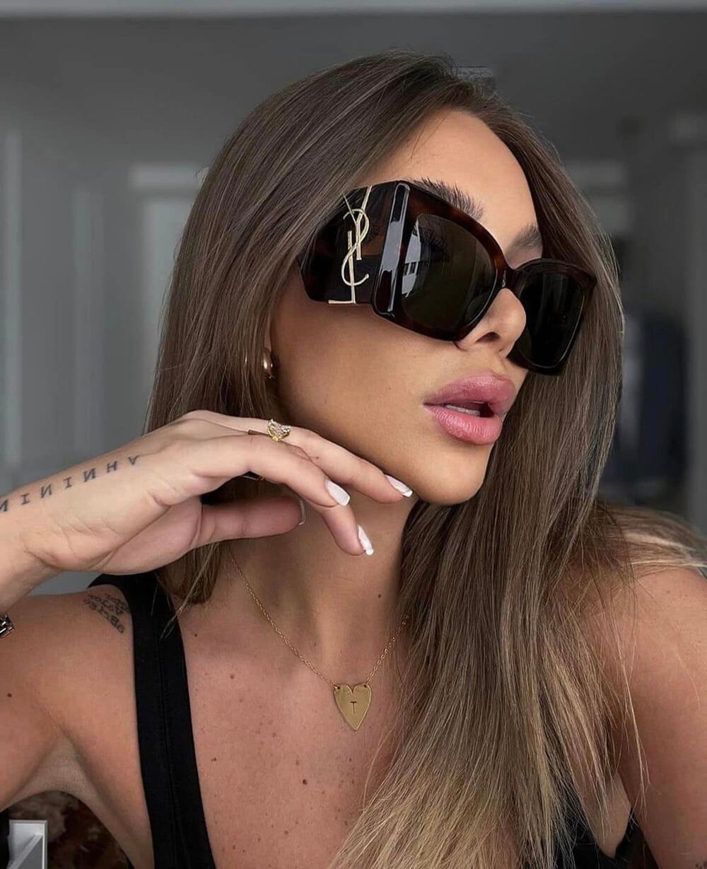 NEW Saint Laurent SLM119 Blaze Brown Sunglasses